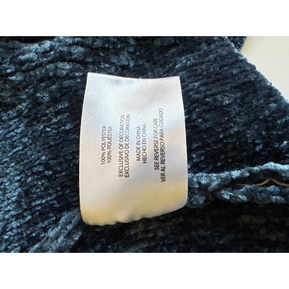 Orvis Womens Chenille Sweater Size Large Teal Blue Knit Crew Neck - Picture 5 of 5